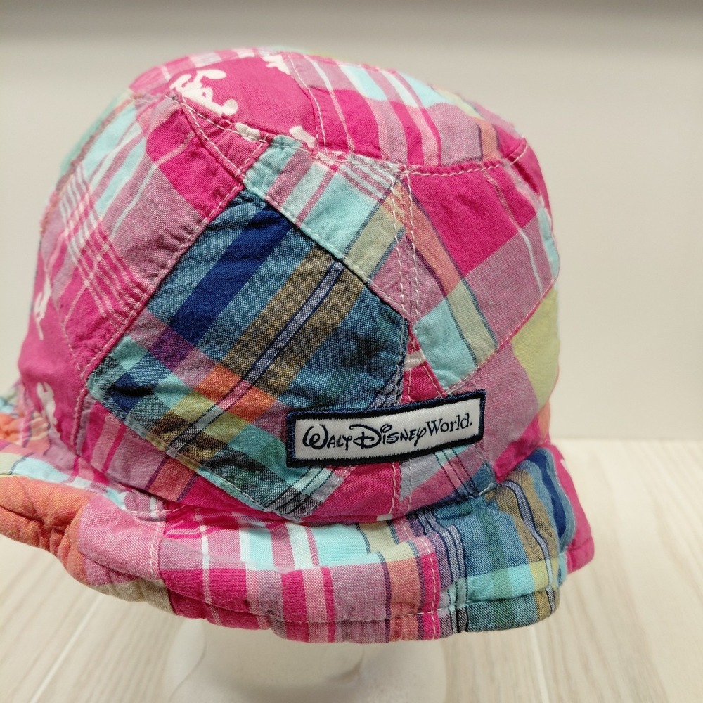 Walt Disney World Mickey Mouse ADULT  Pink Plaid Bucket Hat ONE SIZE Womens